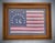 Textile Real Vintage American Revolutionary Flag Bicentennial 13 Star Cotton in Gilt Antique Frame For Sale - Image 7 of 7