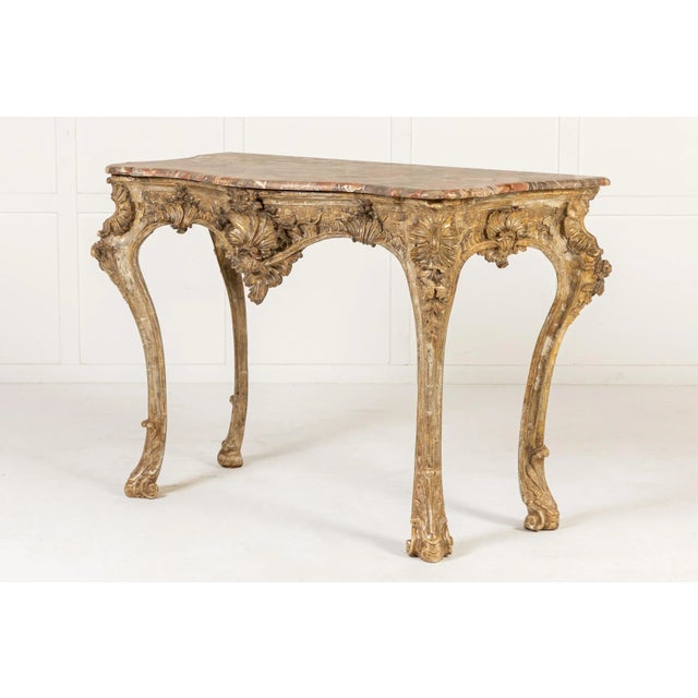Antique Italian Silver Gilt Console Table, 1700s For Sale - Image 9 of 14