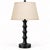 Metal Late 20th Century Sculptural Matte Black Table Lamps With Linen Shades - A Pair For Sale - Image 7 of 8