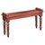 A fine English hall bench or window seat or stool of mahogany from the Edwardian era, featuring roll-end bolsters at...