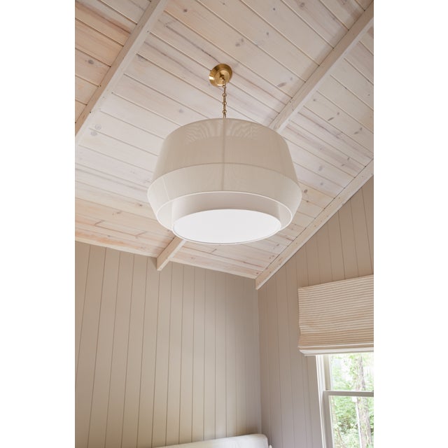 Contemporary Hudson Valley Lighting Debi 30.5 in. 4 Light Pendant in Aged Brass Finish For Sale - Image 3 of 5
