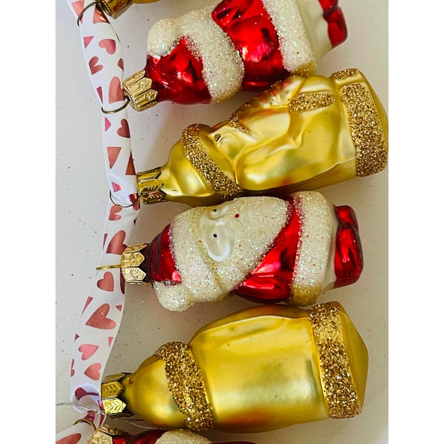 1960s 25 Cute Santa’s Holiday Figurines Vintage European Blown Glass For Sale - Image 5 of 5