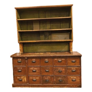 Shop or Pharmacy Furniture in Wood with Drawers, 19th Century, Set of 2 For Sale
