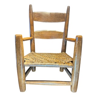 Antique Early American Child's Ladder Back Chair. For Sale