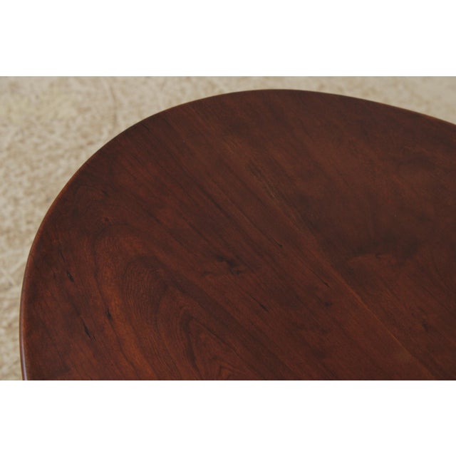 Eldred Wheeler Oval Cherry Occasional Walnut Accent Table For Sale In Philadelphia - Image 6 of 14