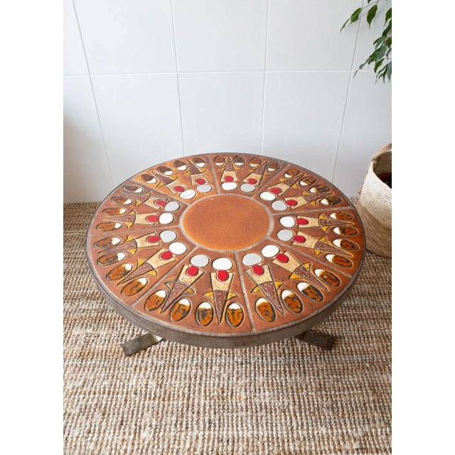 Ceramic Coffee Table by Raymond Corroyez, 1960s For Sale - Image 3 of 8