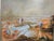 Striking oil on panel by the Polish artist Tomasz Steifer (1955–2015), depicting a dreamlike surrealist landscape...