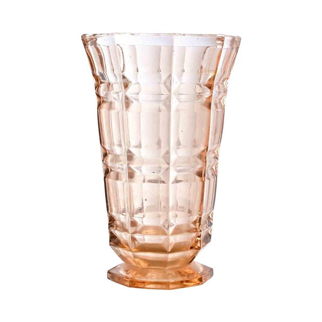 1930s Art Deco Cut Glass Vase, France, 1930s For Sale - Image 5 of 5