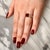 Natural Ruby Sapphire Ring 6.5 14k W Gold 3.64 TCW Certified For Sale - Image 10 of 18