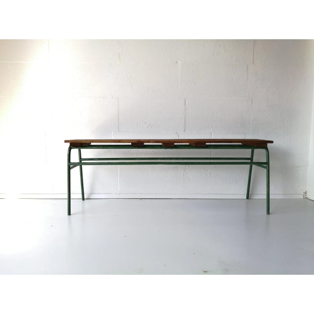 Mid-Century Modern Industrial Bench, 1970s For Sale - Image 3 of 18