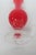Ruby Red Glass Vase With Clear Cut Pedestal Base Mid Century Modern Style 4883b For Sale - Image 10 of 13