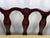 Vintage Queen Anne Style Triple-Back Walnut Settee With Stripe Satin Cushion For Sale - Image 11 of 12