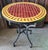 24" Burgundy / Yellow Moroccan Mosaic Table - Cr4 For Sale In Orlando - Image 6 of 7