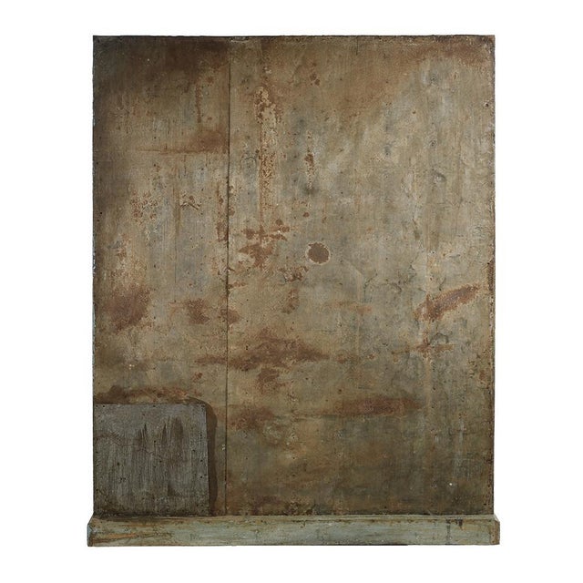 Vintage Teak Cabinet with Blue Patina For Sale - Image 4 of 10