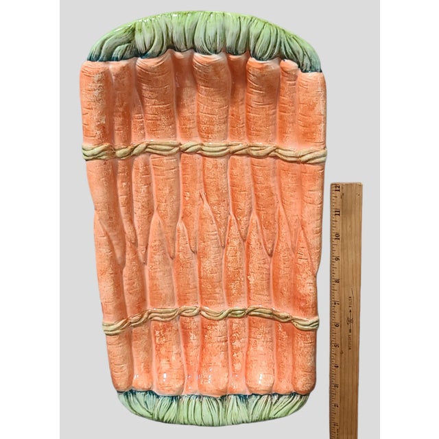 Mid 20th Century Vintage Large Ceramic Carrot Platter Marostica Italy For Sale - Image 5 of 7