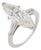Mid Century Gia 3.36 Carat Marquise Cut Diamond Platinum Engagement Ring, Size 6 For Sale