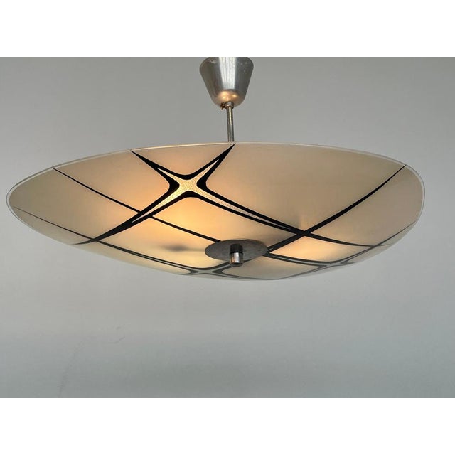 Mid-Century Glass Pendant attributed to Napako, Former Czechoslovakia, 1970s For Sale - Image 4 of 9