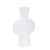 Featuring a stylized abstract face in a glossy white ceramic finish. Whether used to showcase fresh florals or styled as a...
