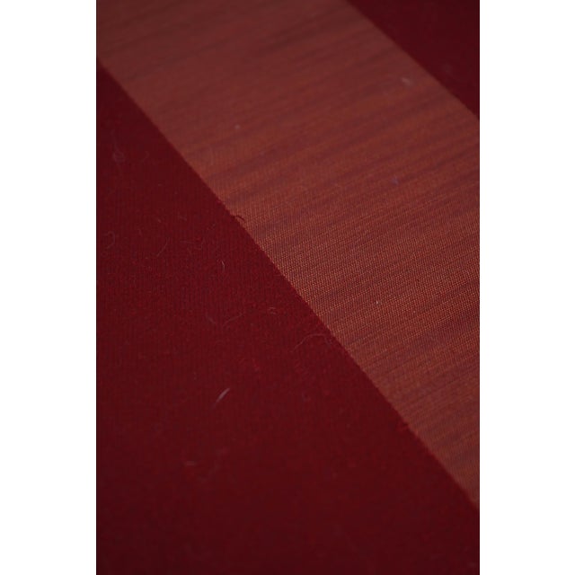 Red Ethan Allen Carved Frame Upholstered Lounge Chair For Sale - Image 8 of 12