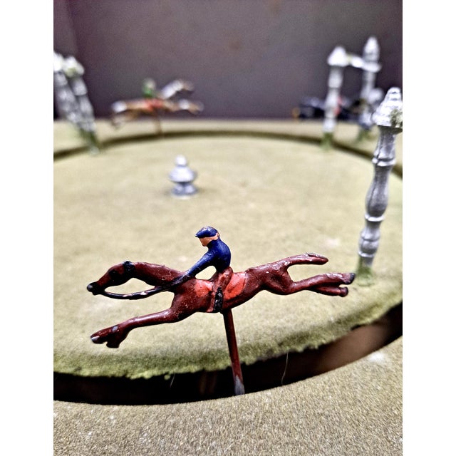 Early 20th Century Antique Mechanical Racing Game, "Jeu De Course" by M J & Cie For Sale - Image 5 of 11