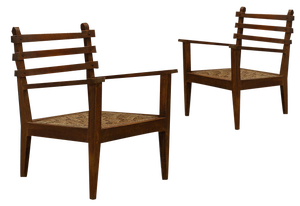 Rustic Chairs, 1940s, Set of 2