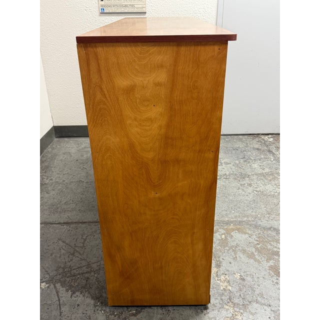 Thirty Two Drawer Apothecary Wood Cabinet, Vintage For Sale - Image 4 of 12