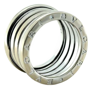 Bvlgari B.zero1 18ct White Gold 4-Band Ring 12.78g, Size 7.75