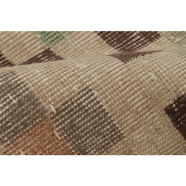 Textile Vintage Zeki Müren Runner With Polychromatic Geometric Patterns From Rug & Kilim For Sale - Image 7 of 8