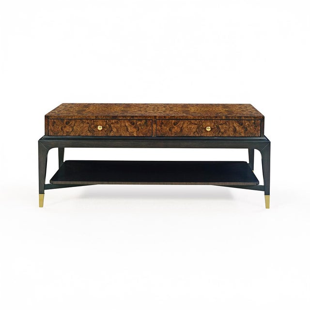 Art Deco Burl Walnut Coffee Table For Sale - Image 4 of 9
