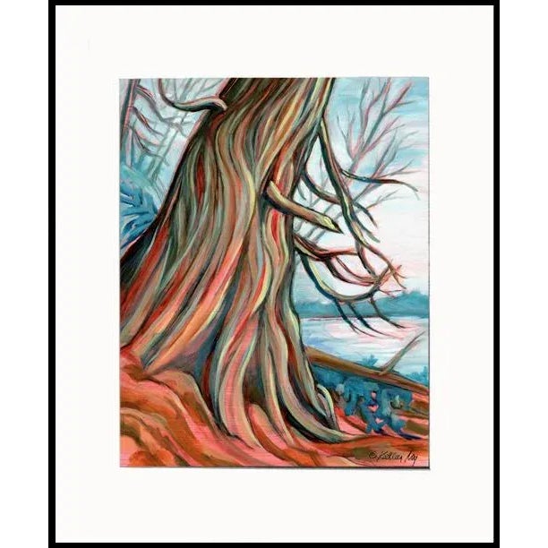"Cedar Roots" Contemporary Expressionist Style Landscape Oil Painting For Sale - Image 4 of 6