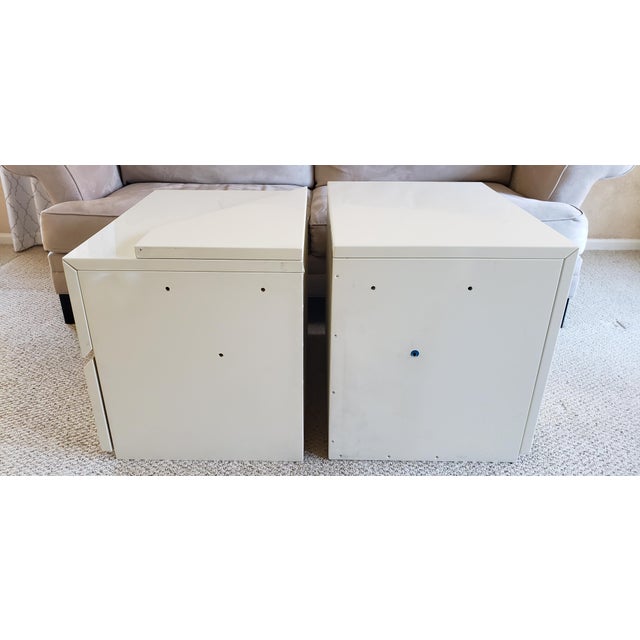 Post Modern Lacquered Night Stands Side End Tables by Roger Rougier Set of 2 For Sale In Denver - Image 6 of 11
