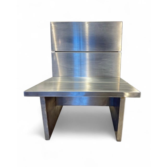 Vintage Stainless Steel Chair, 2000 For Sale - Image 9 of 10
