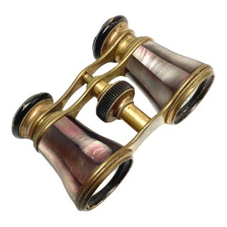 Elegant 1890s Antique Mother-of-Pearl Opera Glasses g.w. Russell, Philadelphia For Sale