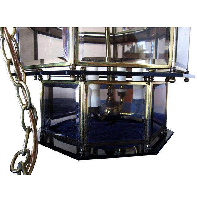 Mid-Century Modern Vintage Smoked Glass Lucite Chandelier For Sale - Image 3 of 5