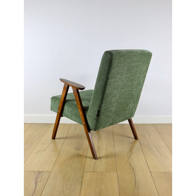 Wood Green Olive Structural Armchair in the style of Chierowski, 1970s For Sale - Image 7 of 10