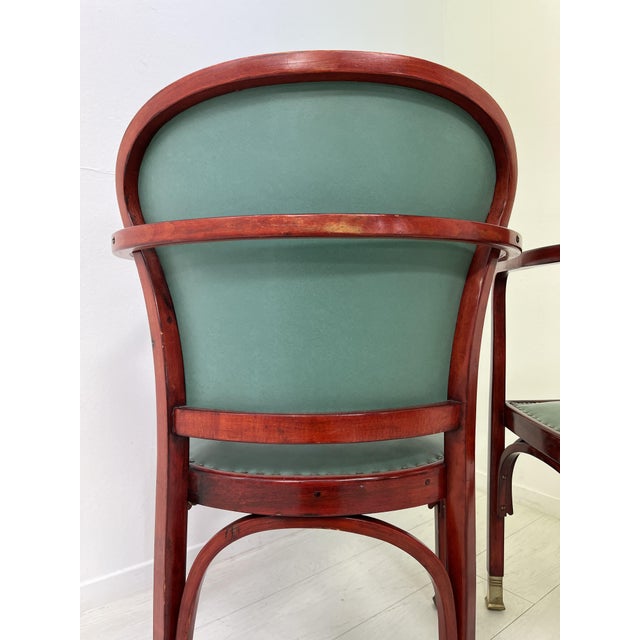 Vienna Secession Chairs and Armchairs by Gustav Siegel for Jacob & Josef Kohn, 1890s, Set of 6 For Sale - Image 13 of 18