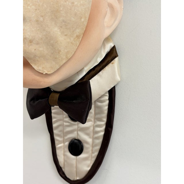 Large Phantom of the Opera Style Plaster Wall Mask Sculpture For Sale In Orlando - Image 6 of 12