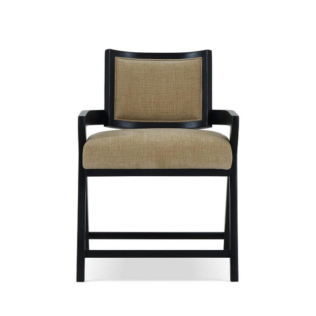 2020s Black Mid-Century Modern Dining Armchair For Sale - Image 5 of 11