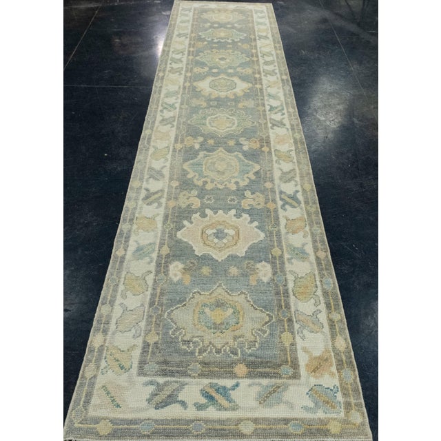 Turkish Oushak Runner Rug 2'8" x 12'2" #17214 Explore a curated collection of hallway runners, wool rugs, and handmade...