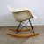 Herman Miller 1960s Mid Century Modern Lounge Chair Shell Eames Herman Miller White Rocker Arm MCM For Sale - Image 4 of 12
