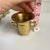 Vintage Brass Mortar & Pestle Apothecary Spice Crusher Small Petite Miniature Size For Sale - Image 9 of 10