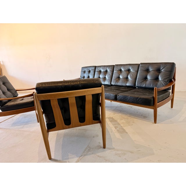 1970s Vintage Danish Living Room Set, 1970s, Set of 3 For Sale - Image 5 of 13