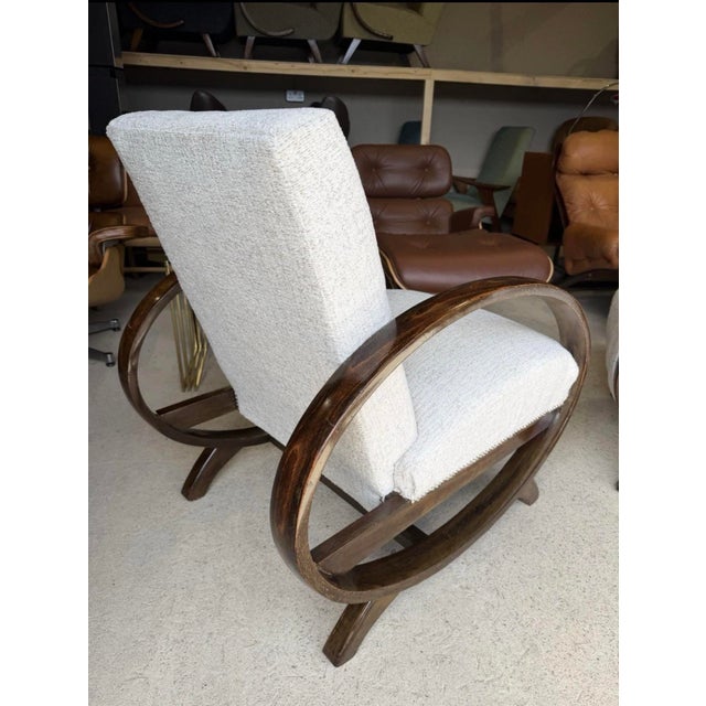 Art Deco Style Armchairs by Jindrich Halabala, Set of 2 For Sale - Image 17 of 18