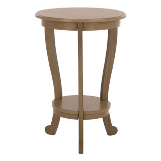 Mary Pedestal Table in Desert Brown For Sale