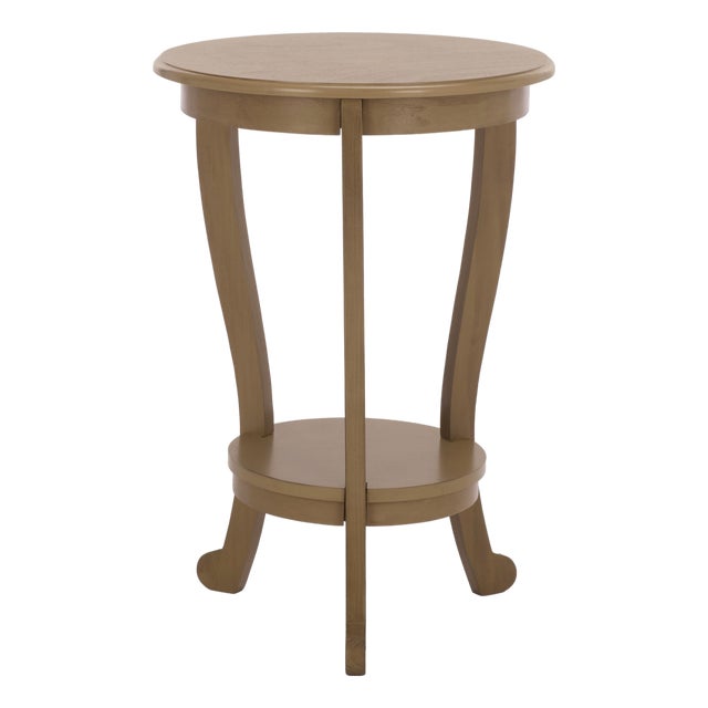 Mary Pedestal Table in Desert Brown For Sale