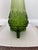 Gemstone Vintage MCM L E Smith Diamond Butt 3 Wheel Green Swung Tall Vase For Sale - Image 7 of 10