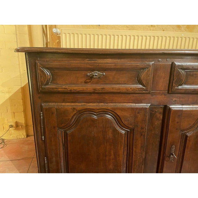 Antique French Walnut Buffet, 1700s For Sale - Image 10 of 12