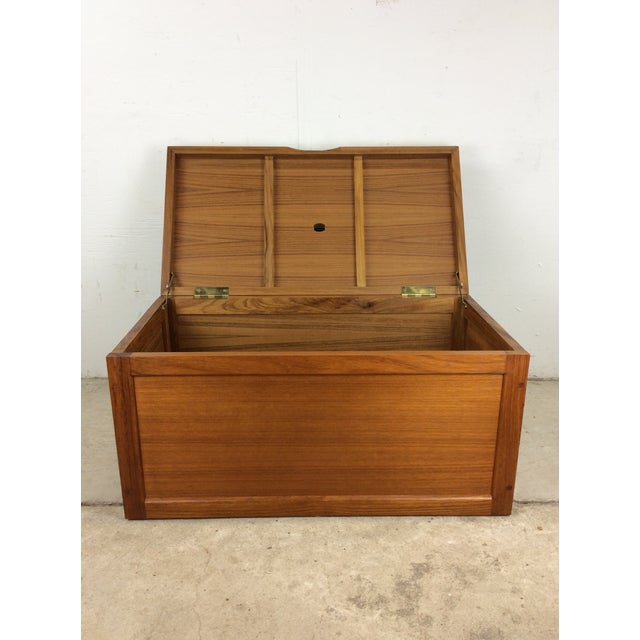 Danish Modern Style Teak Blanket Chest For Sale - Image 9 of 12