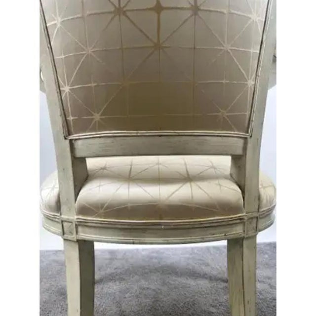 French Academic Revival Louis XVI Style Off-White Painted Chair C 1930's, a Pair For Sale - Image 16 of 16