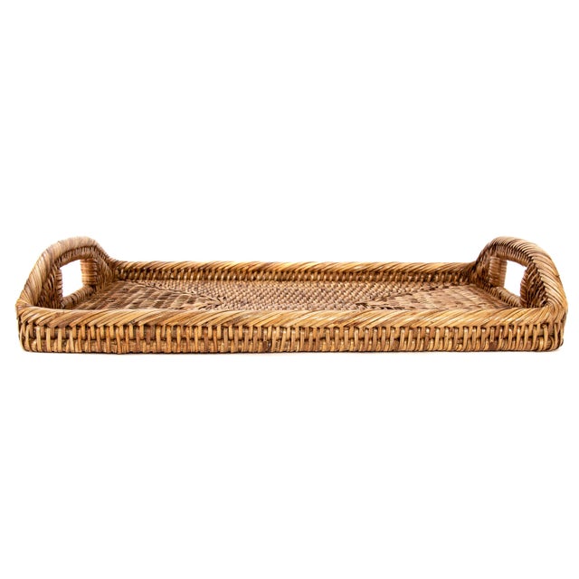 Artifacts Rattan Rectangular Tray For Sale